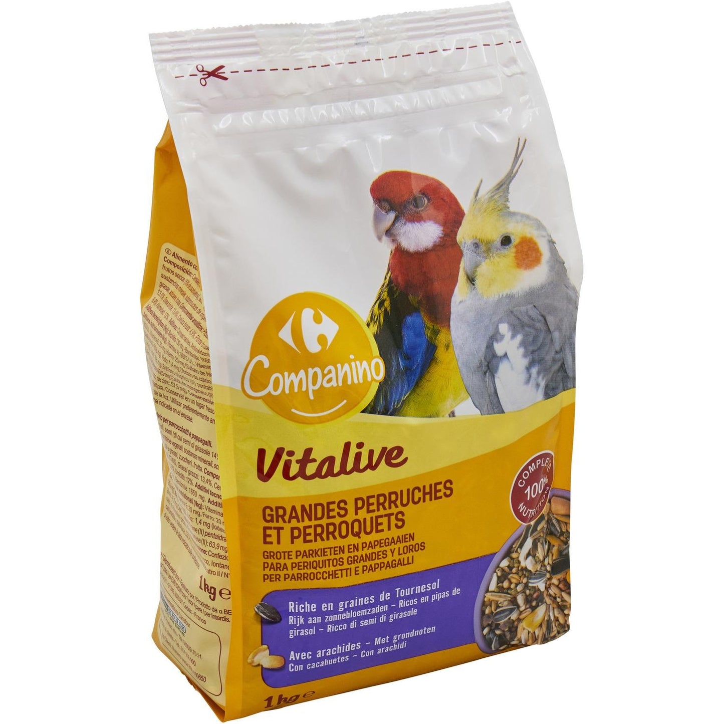 REPAS GRANDES PERUCHES & PERROQUETS DE 1KG