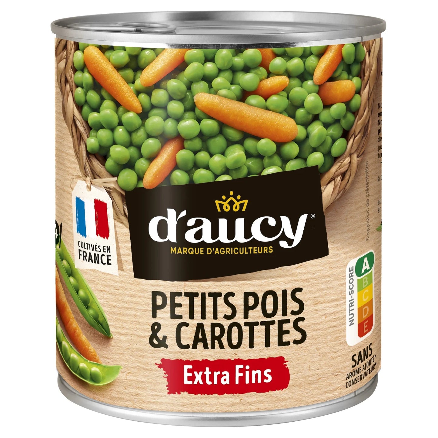 Petits pois carottes d'Aucy A l'étuvée - Extra fins - 530g