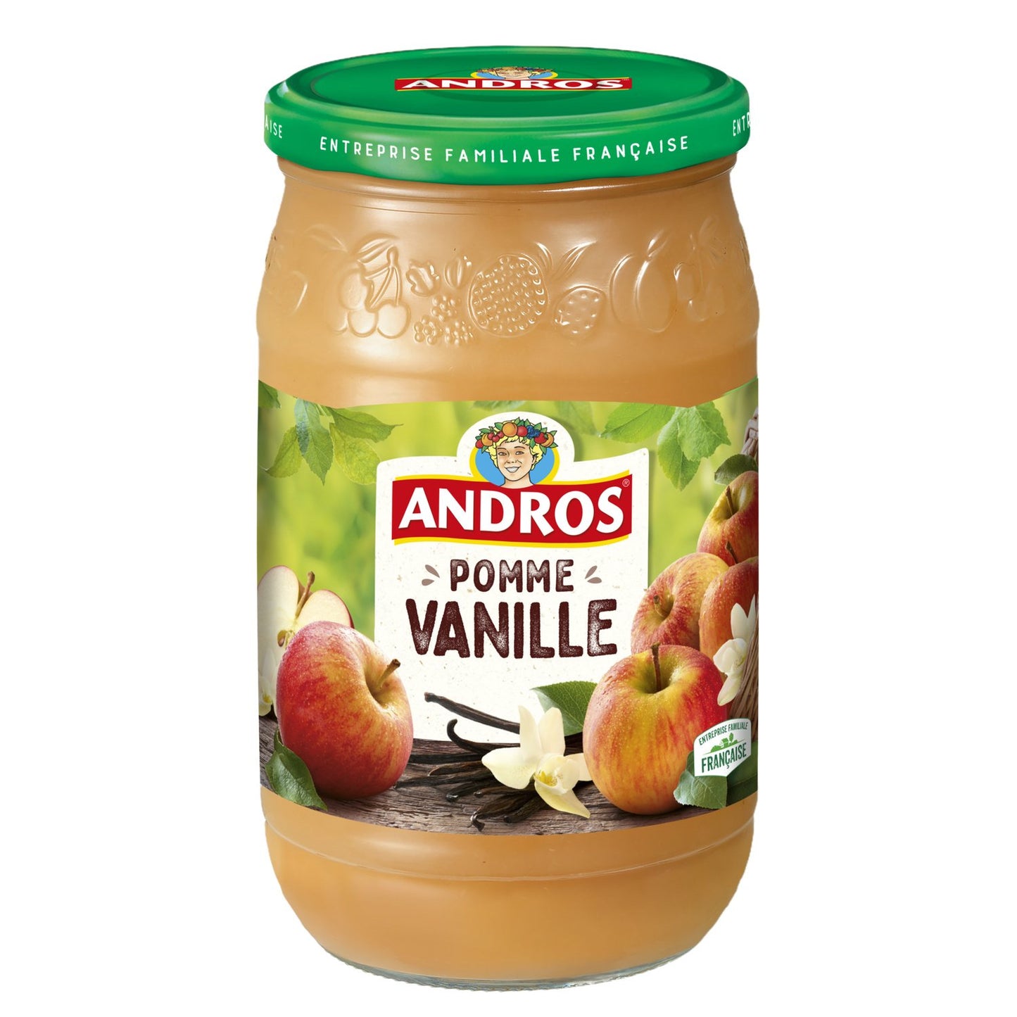 Compotes Andros Pomme vanille 750g