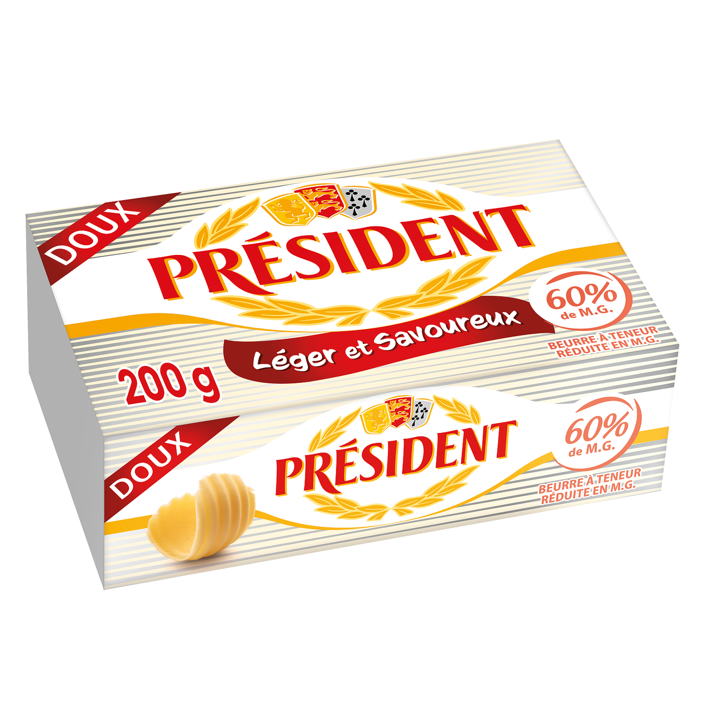 Beurre Président Doux - 60% MG - 200g