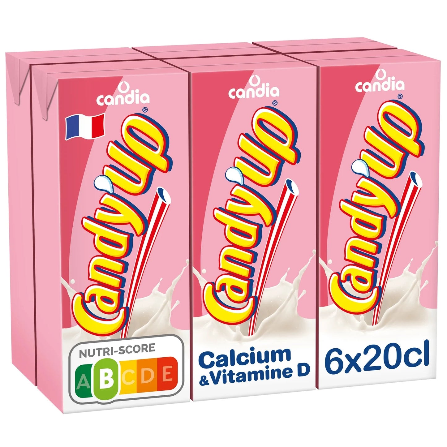 Boisson lactée Candy'UP Fraise - 6x20cl