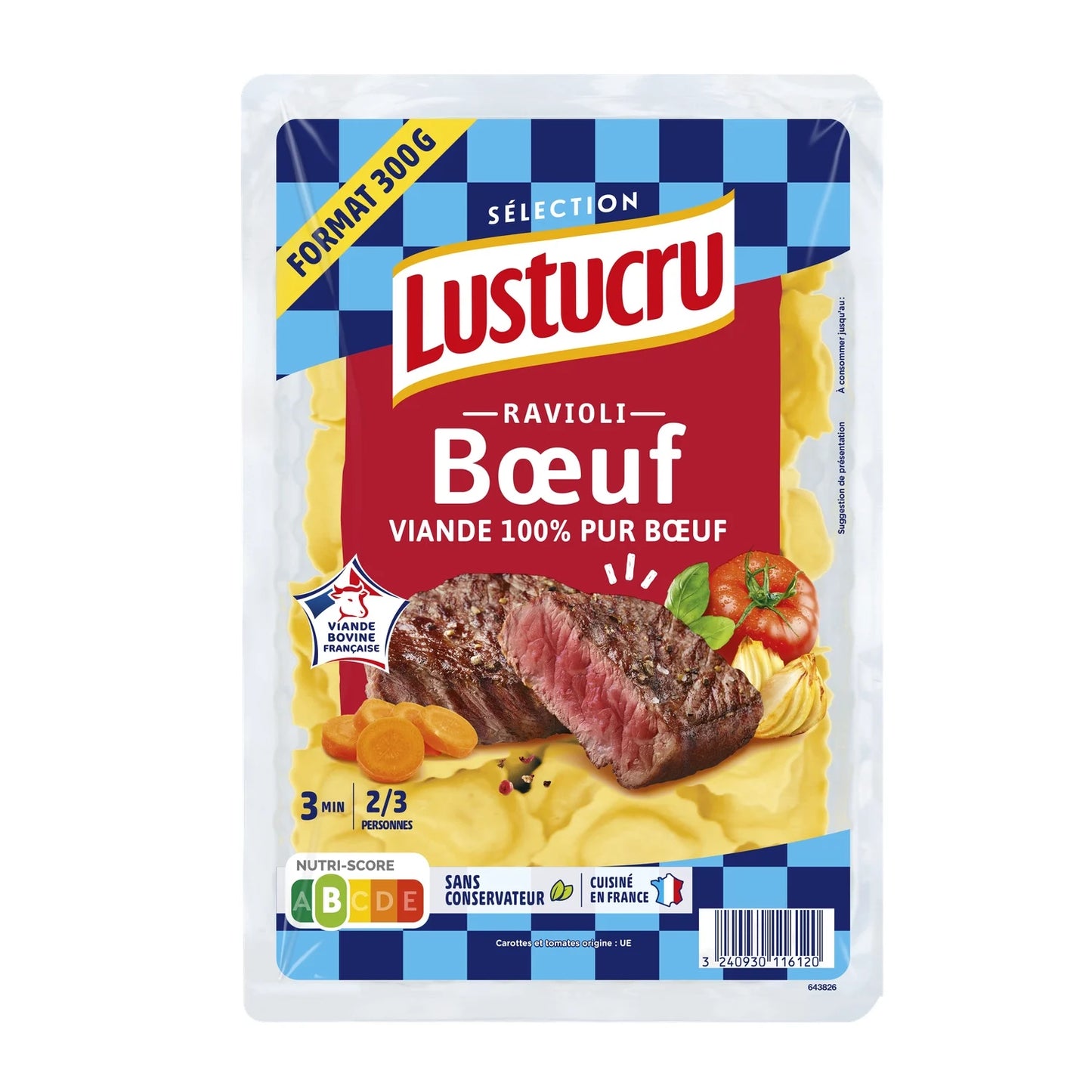 Ravioli Lustucru Selection Boeuf - 300g