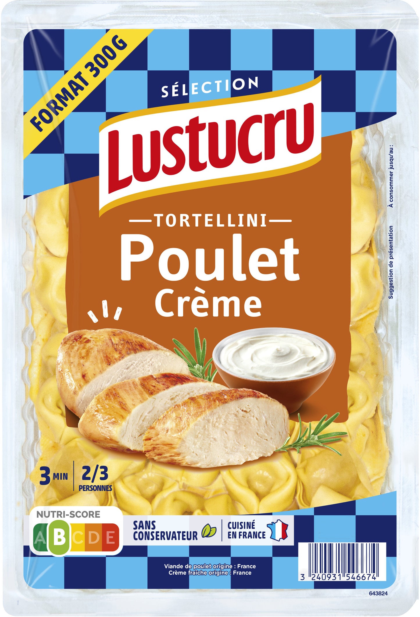 Tortellini Lustucru Selection Poulet Crème 300g