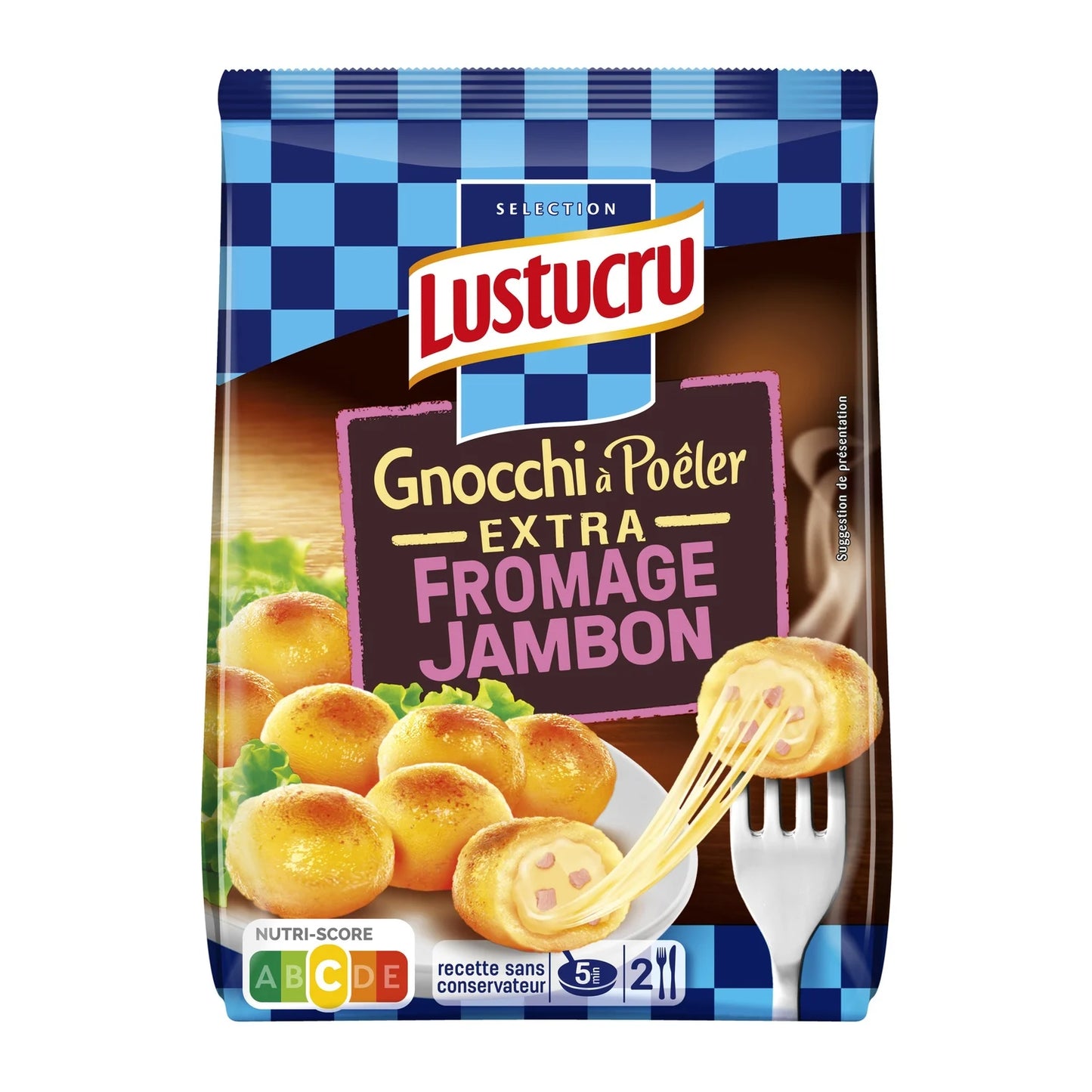 Gnocchi à poêler Lustucru Extra jambon fromage 300g