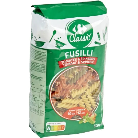 FUSILLI TOMATES EPINARDS DE 500GR