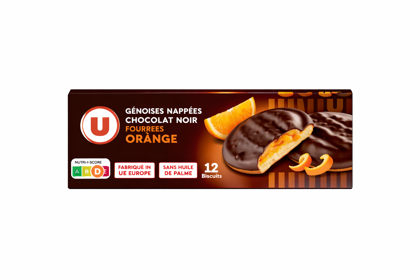 U GENOISES NAPPEES FOURREES ORANGE DE 150GR