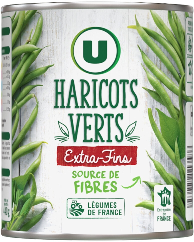 U HARICOTS VERTS EXTRA FINS DE 800GR