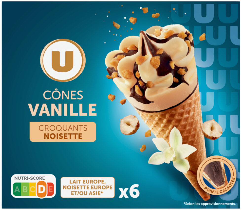 CONES VANILLES X6 DE 384GR