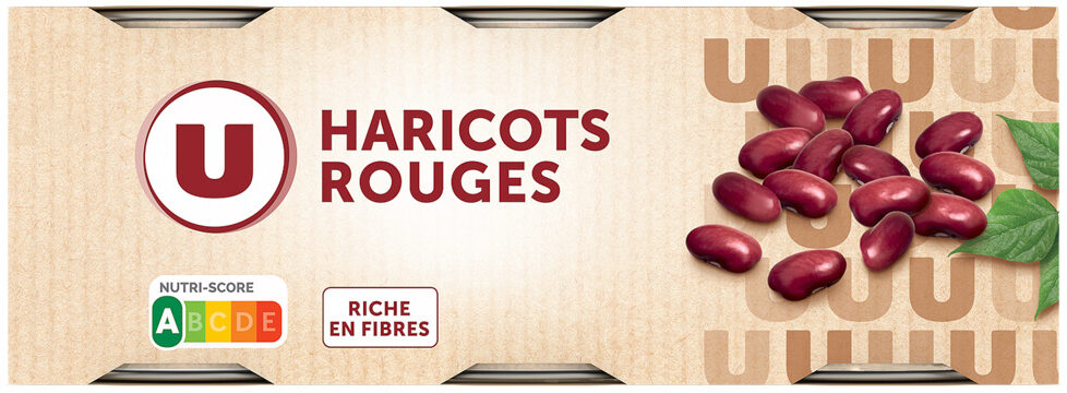 U HARICOTS ROUGES DE 3X200GR DE 600 GR