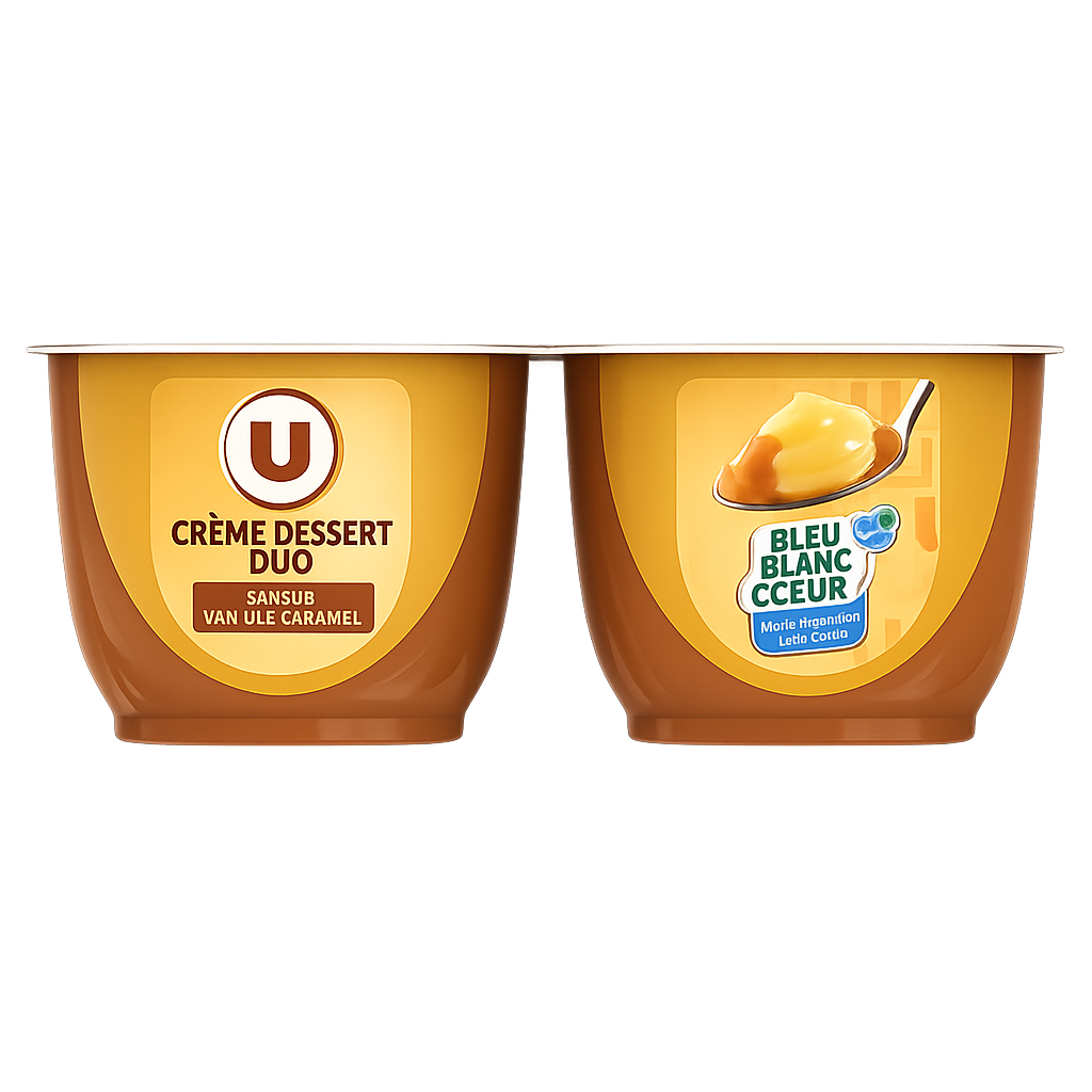CREME DESSERT DUO SAVEUR VANILLE CARAMEL DE 4X125 GR