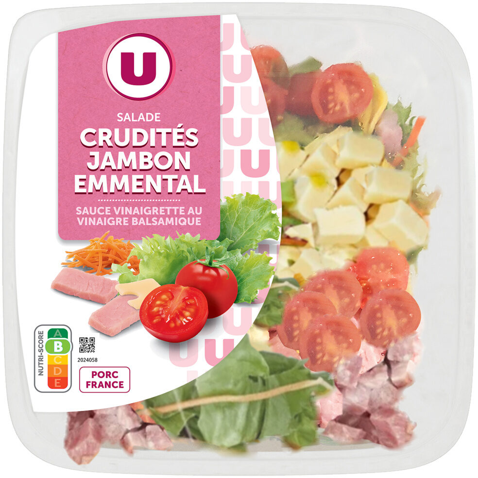 SALADE CRUDITES JAMBON EMMENTAL DE 250 GR