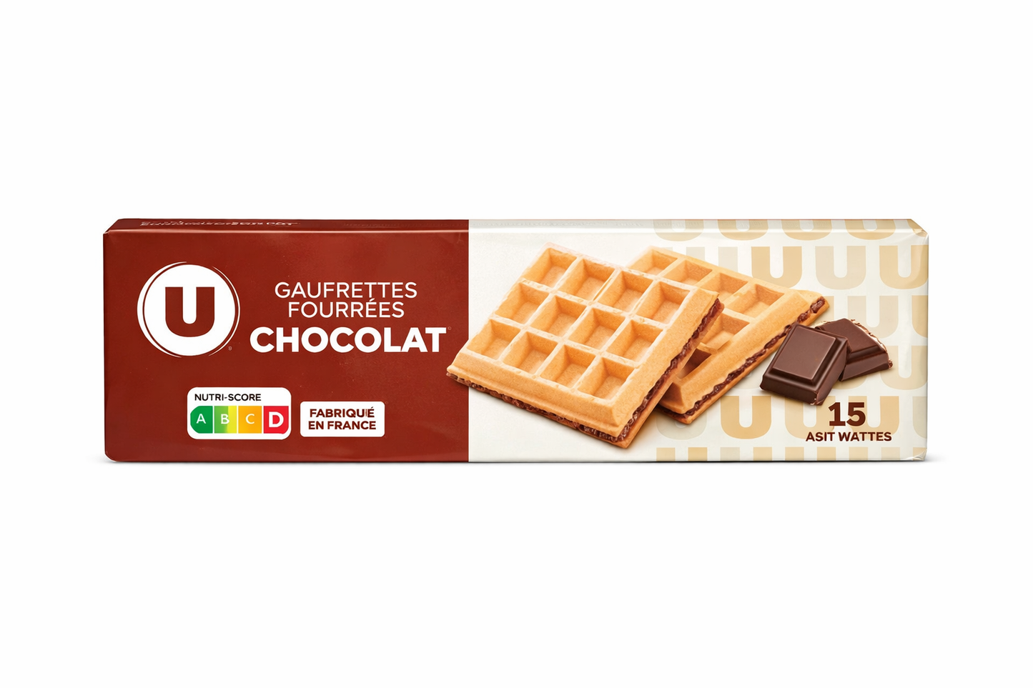 GAUFRETTES FOURREES CHOCOLAT X15 DE 110GR