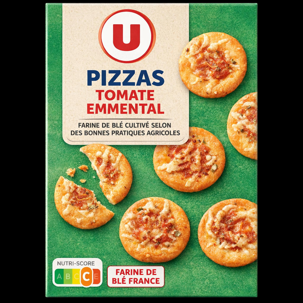 U PIZZAS TOMATE EMMENTAL DE 85 GR