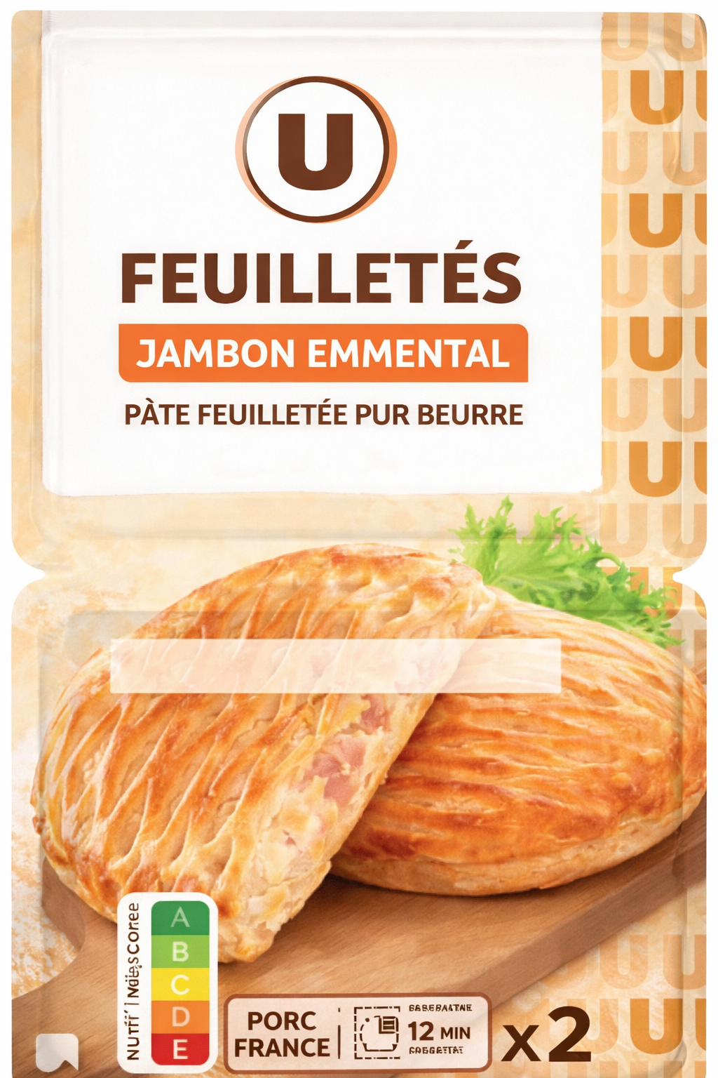 FEUILLETES JAMBON EMMENTAL DE 280GR