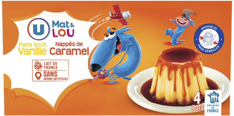 U FLAN CARAMEL X4 DE 400 GR