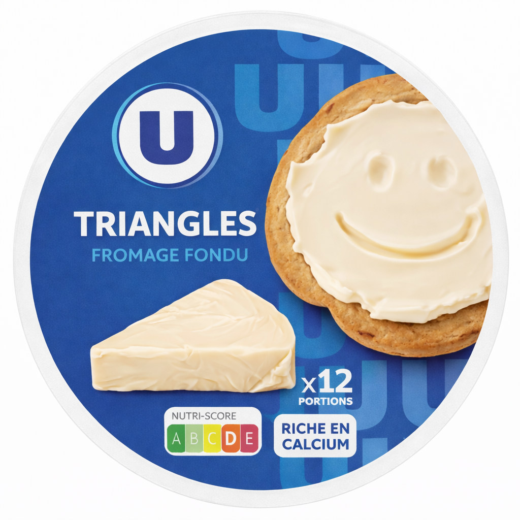 U TRIANGLE FROMAGE FONDU X12 DE 200 GR