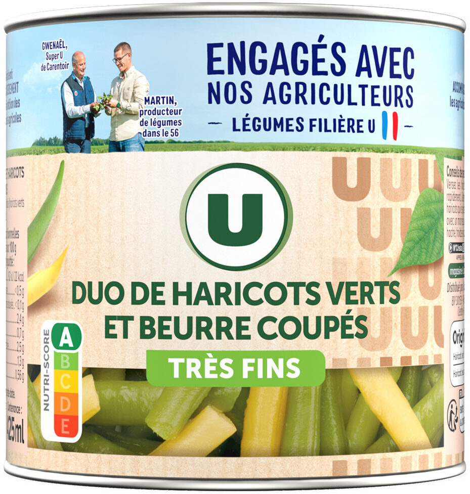 DUO HARICOTS VERTS ET BEURRE COUPES TRES FINS DE 400 GR