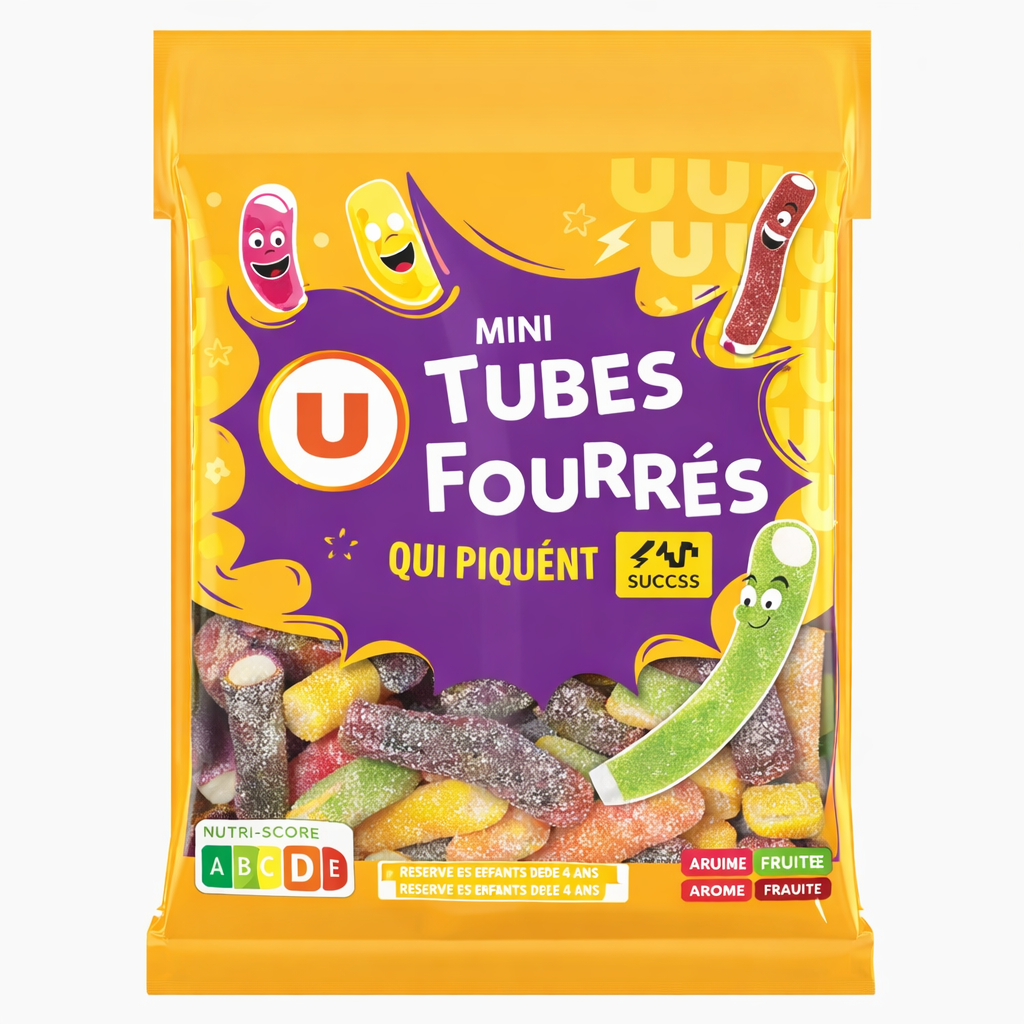 MINI TUBES FOURRES QUI PIQUENT DE 200 GR