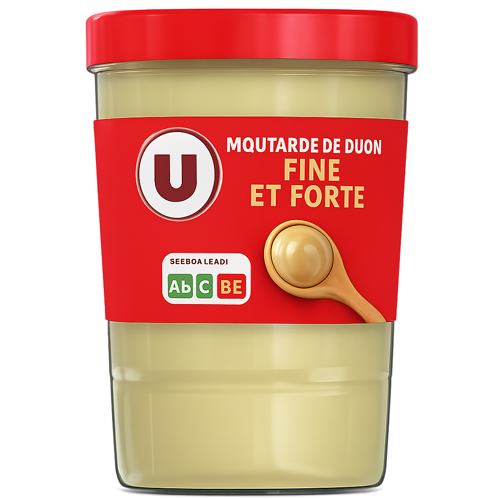U MOUTARDE DE DIJON FINE ET FORTE DE 150 GR