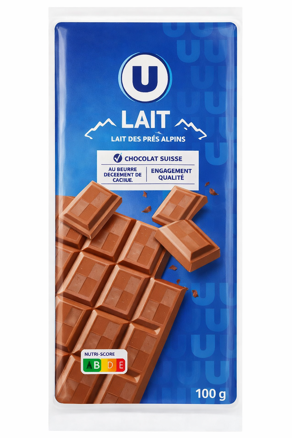 U LAIT AU ALPIN DU PAYS ALPIN DE 45 DE CACAO DE 100GR