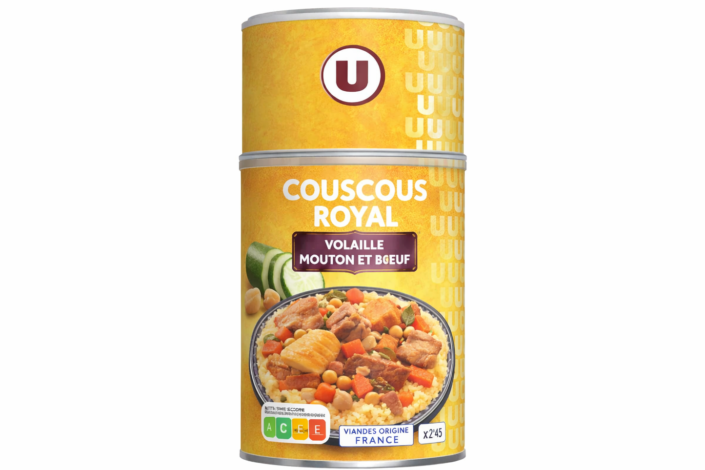 U COUSCOUS ROYAL VOLAILLE MOUTON ET BOEUF DE 980GR