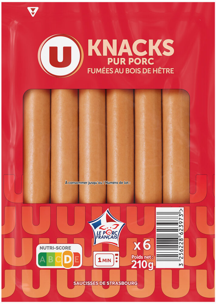 KNACKS PUR PORC X6 DE 210GR