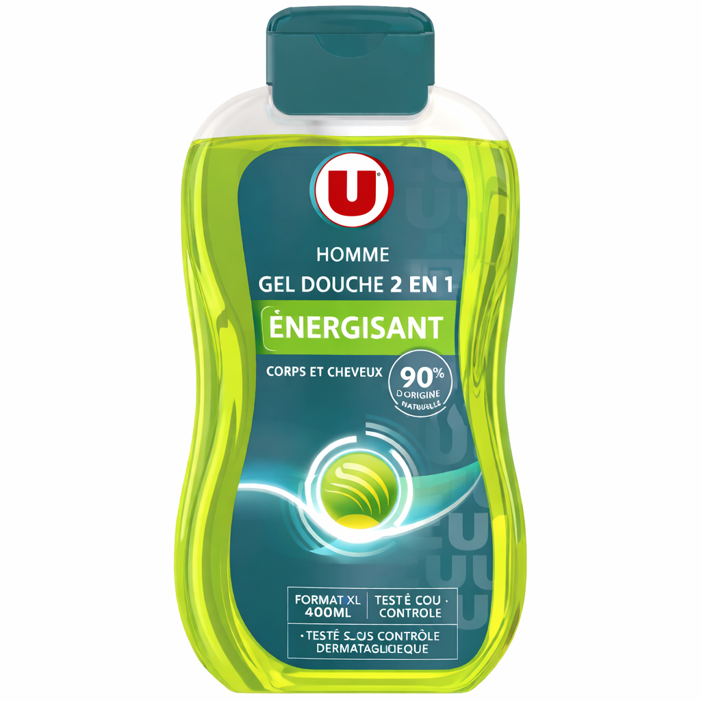 U HOMME GEL DOUCHE 2EN 1 ENERGISSANT DE 250 ML