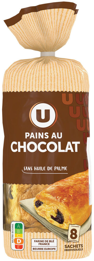 U PAINS AU CHOCOLAT X8 DE 360GR