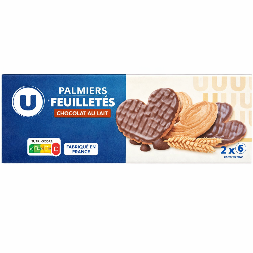 U PALMIERS AU CHOCOLAT DE 110 GR