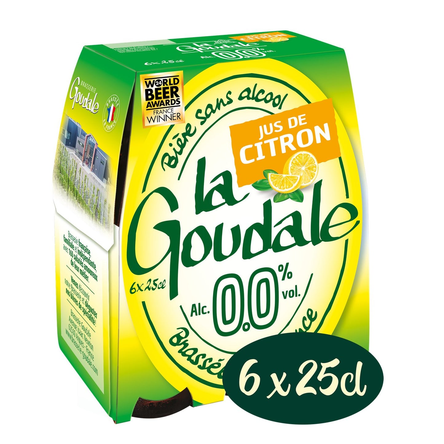 LA GOUDALE CITRON SANS ALCOOL DE 6X25CL