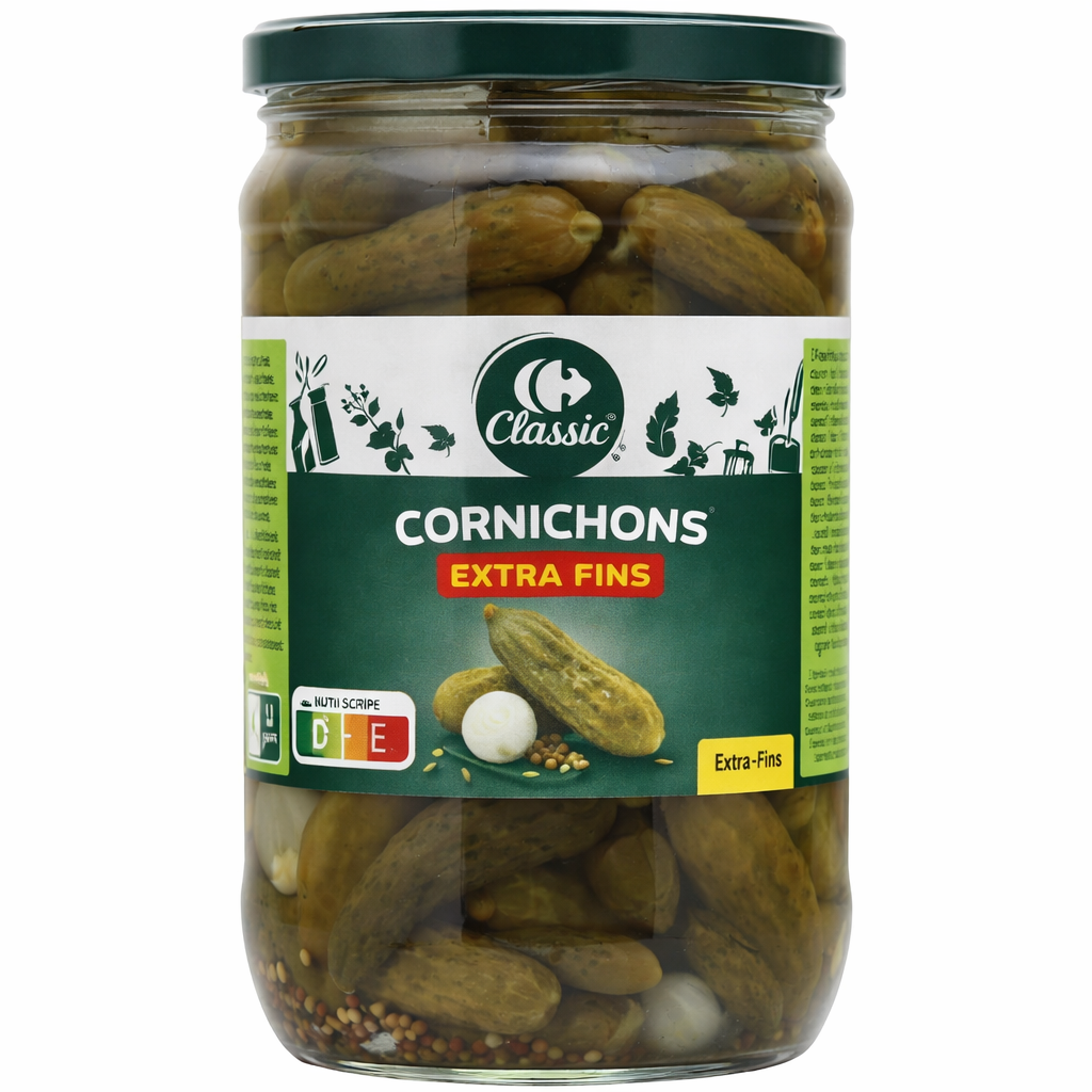 CORNICHONS EXTRA FINS DE 660GR