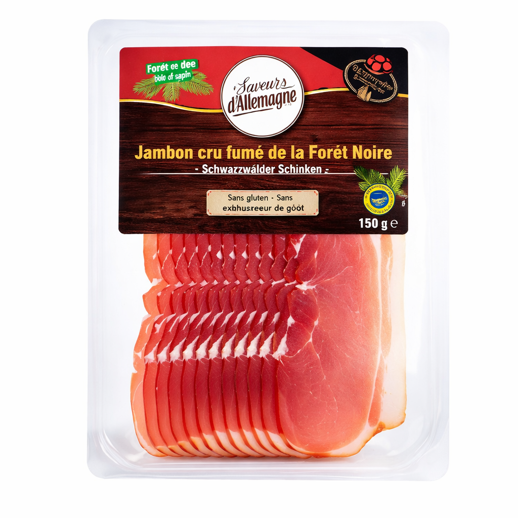 Jambon cru fumé Forêt noire Saveurs d'Allemagne - 150g
