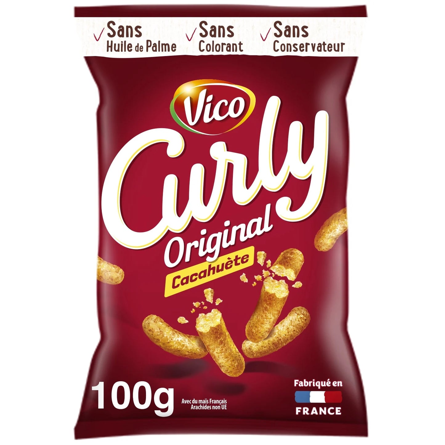 VICO CURLY ORIGINAL CACAHUETTE DE 100GR