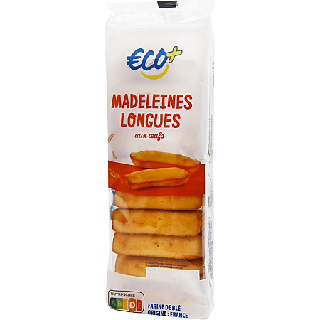 MADELEINES LONGUES DE 250 GR