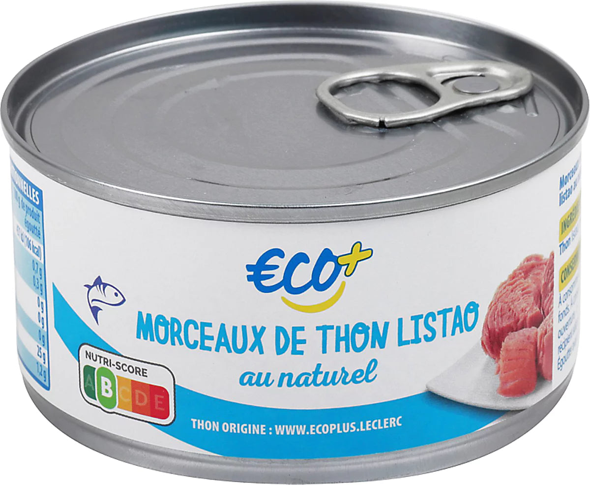 ECO + MORCEAUX DE THON AU NATUREL DE 130 GR