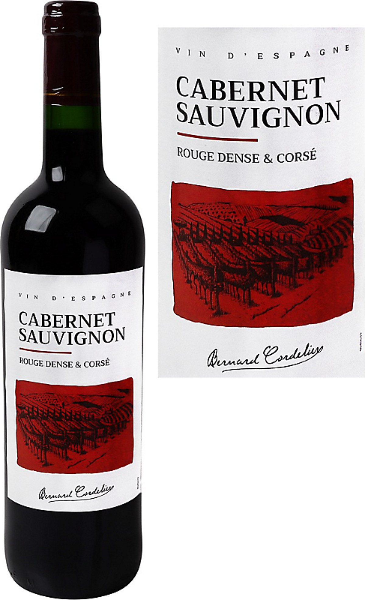 CABERNET SAUVIGNON ROUGE DENSE CORSE DE 75CL
