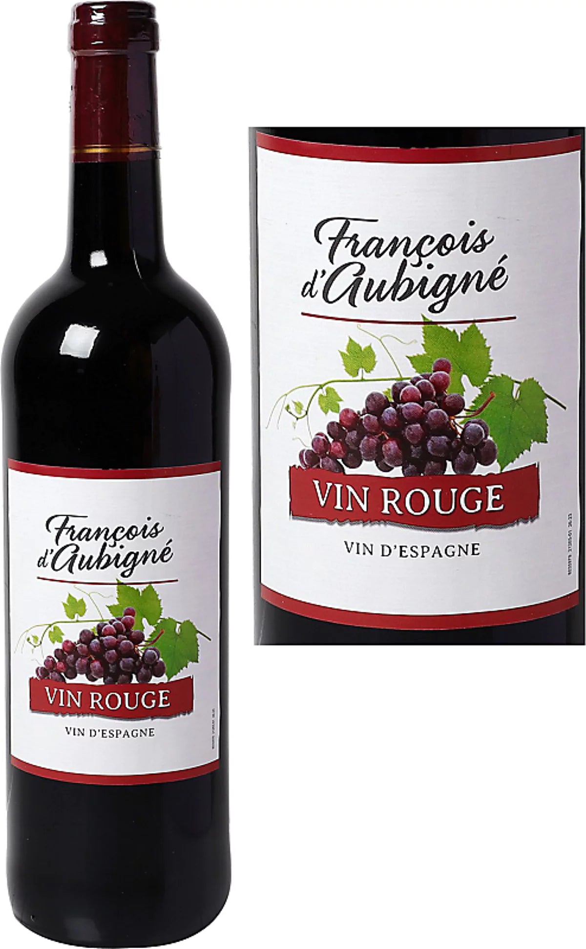FRANCOIS D AUBIGNE VIN ROUGE D ESPAGNE DE 75 CL