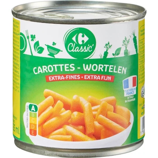 CAROTTES EXTRA FINES SANS SUCRES AJOUTES DE 400GR