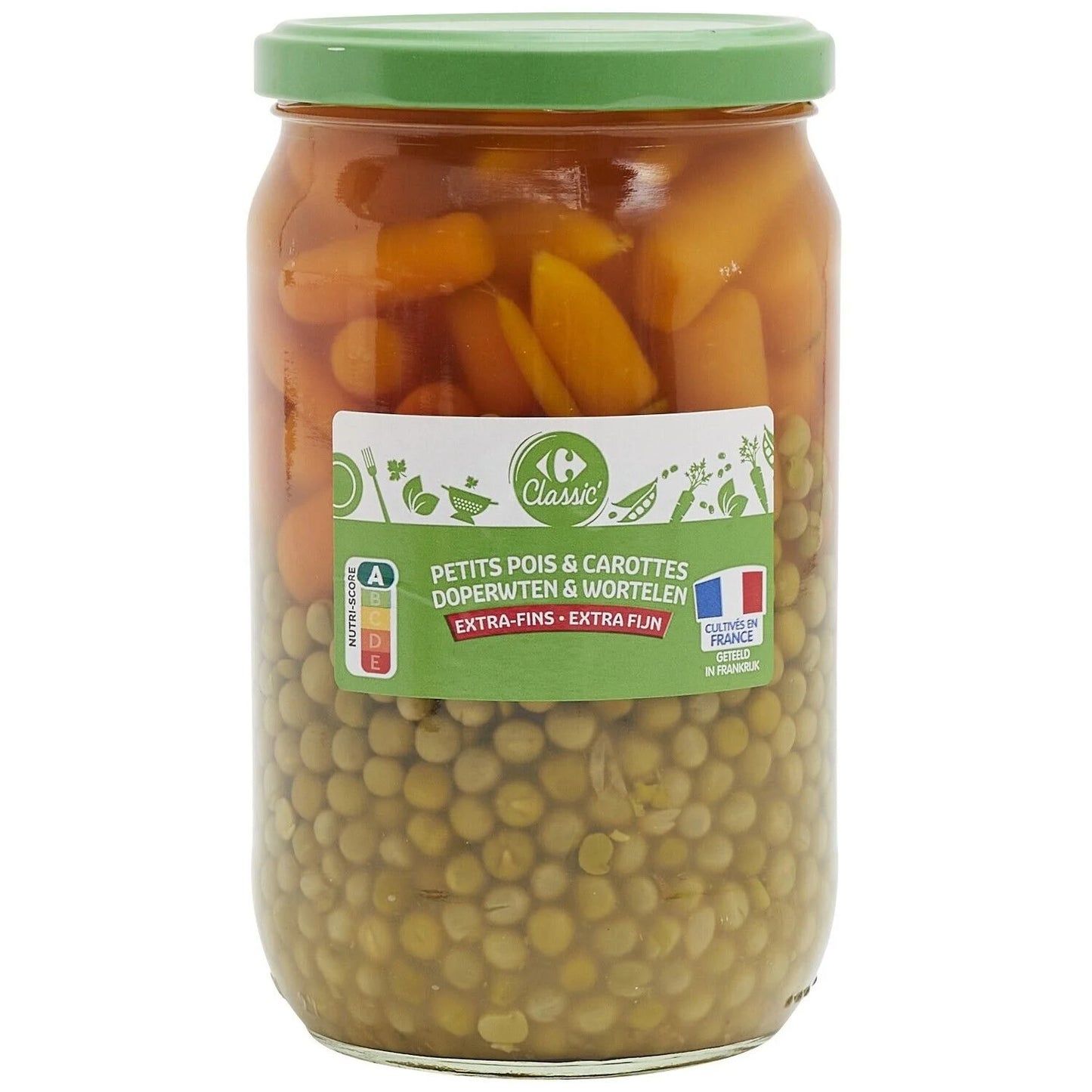 PETITS POIS CAROTTES EXTRA FINS DE 660GR