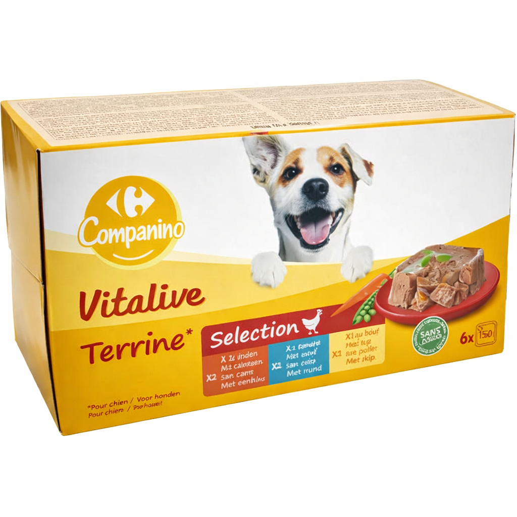 VITALIVE TERRINE AU DINDE CANARD POULET DE 6X300GR