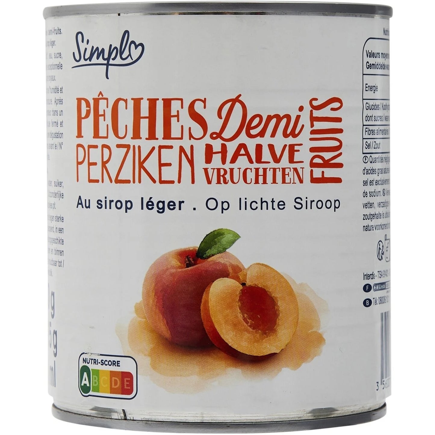 DEMI .PECHE DE 800 GR