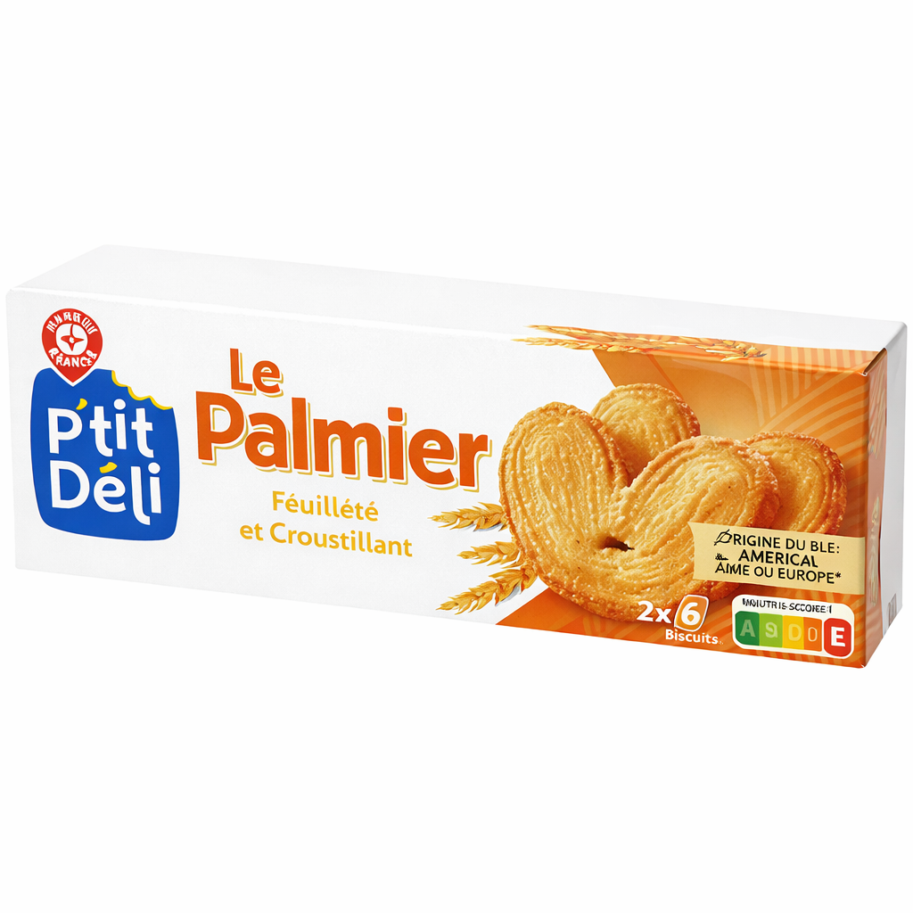 PTIT DELI LE PALMIER FEUILLETE ET CROUSTILLANT DE 100GR