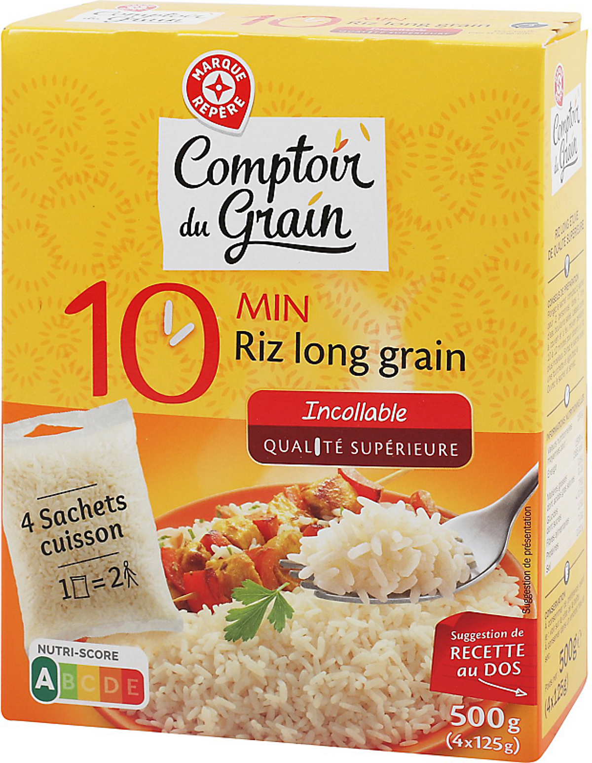 COMPTOIR DU GRAIN RIZ LONG DE 4X125GR