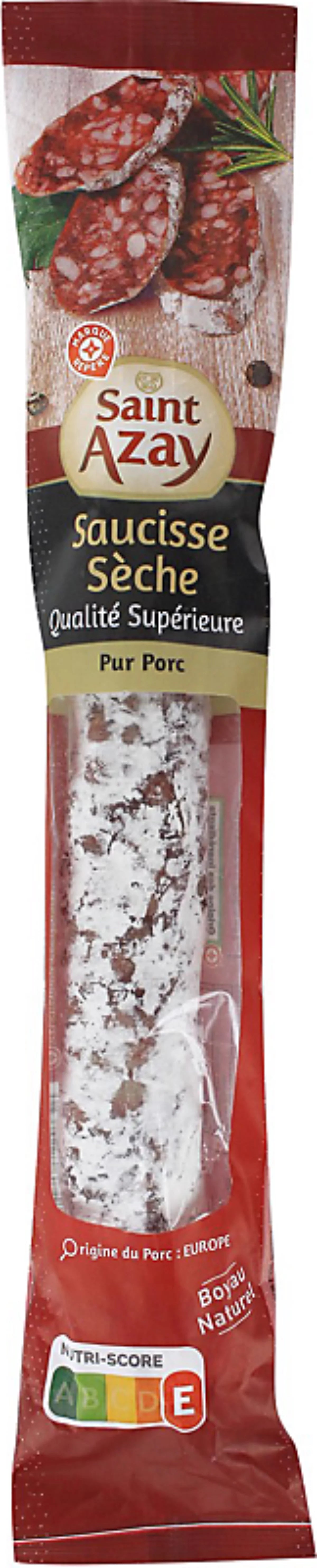 SAINT AZAY SAUCISSE SECHE PUR PORC DE 250GR