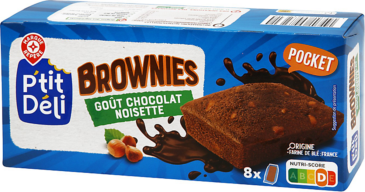PTIT DELI BROWNIES GOUT CHOCO NOISETTE DE 240GR
