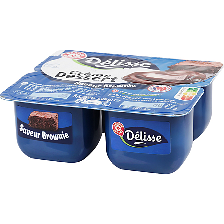 DELISSE CREME DESSERT BROWNIE DE 4X125 GR