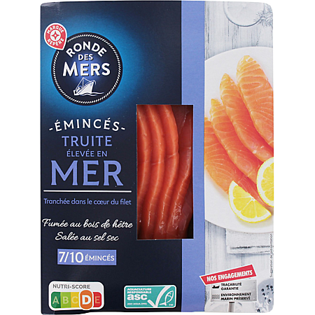 EMINCES TRUITE ELEVEE EN MER 100GR