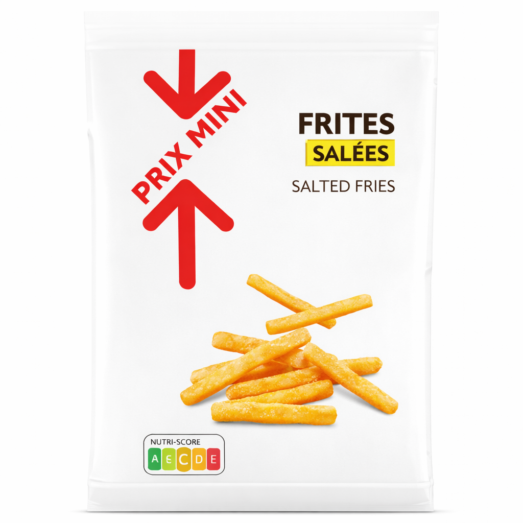 PRIX MINI FRITES SALEES DE 80 GR