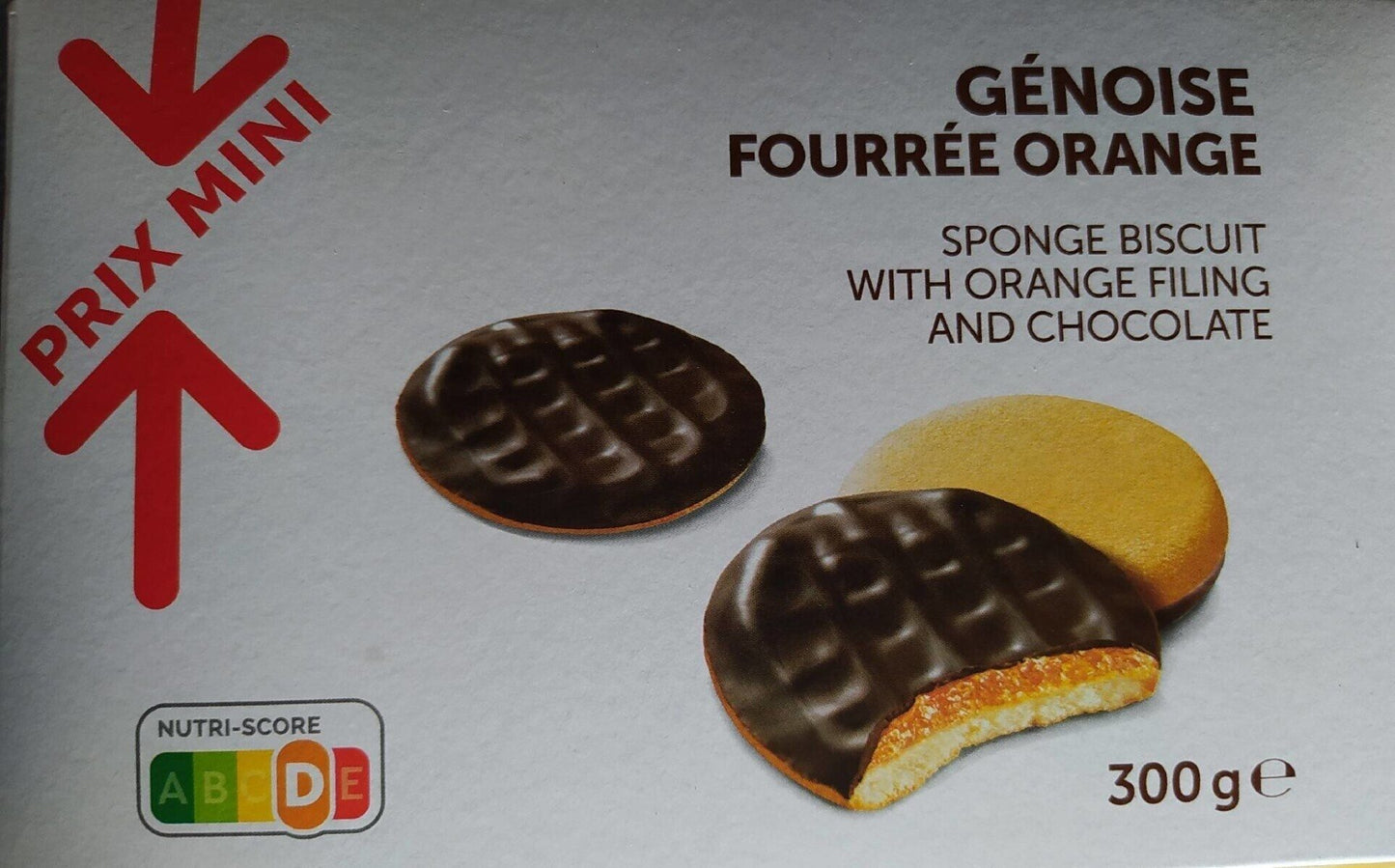 PRIX MINI GENOISE FOURREE ORANGE DE 300 GR