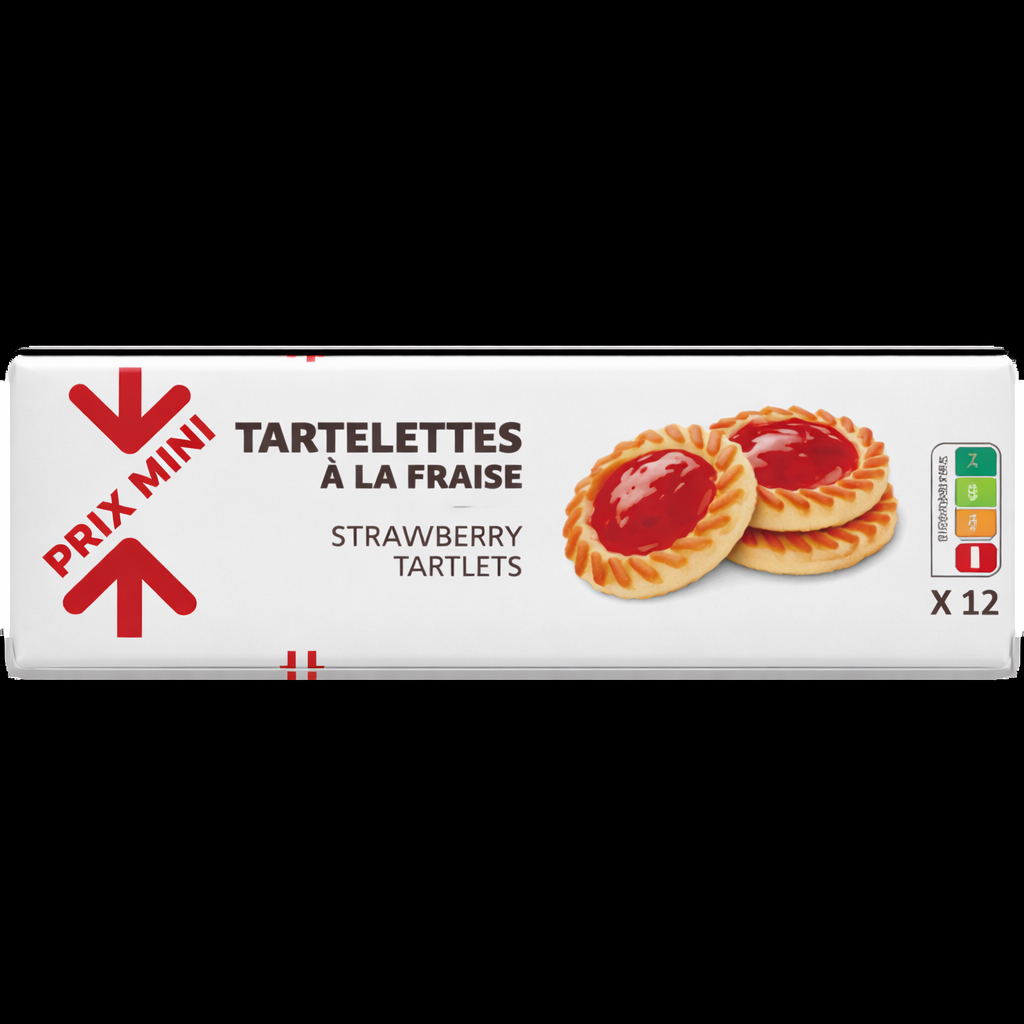 PRIX MINI TARTELETTES A LA FRAISE X12 DE 200 GR